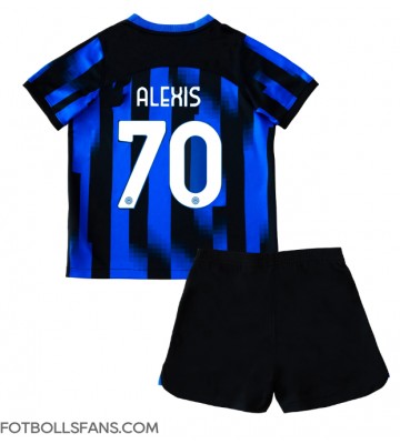 Inter Milan Alexis Sanchez #70 Replika Hemmatröja Barn 2023-24 Kortärmad (+ Korta byxor)